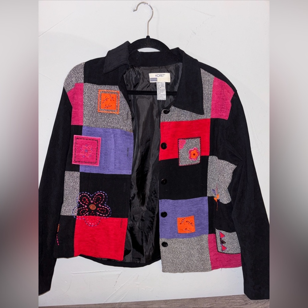 Vintage Koret Women's Patchwork Jacket - Multicol… - image 1
